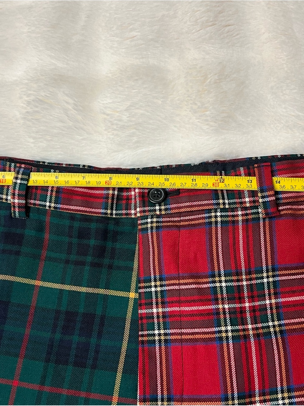 Brooks Brothers Clark Patchwork Tartan Plaid 100% Wool Pants Men’s 40x32 - Picture 7 of 12